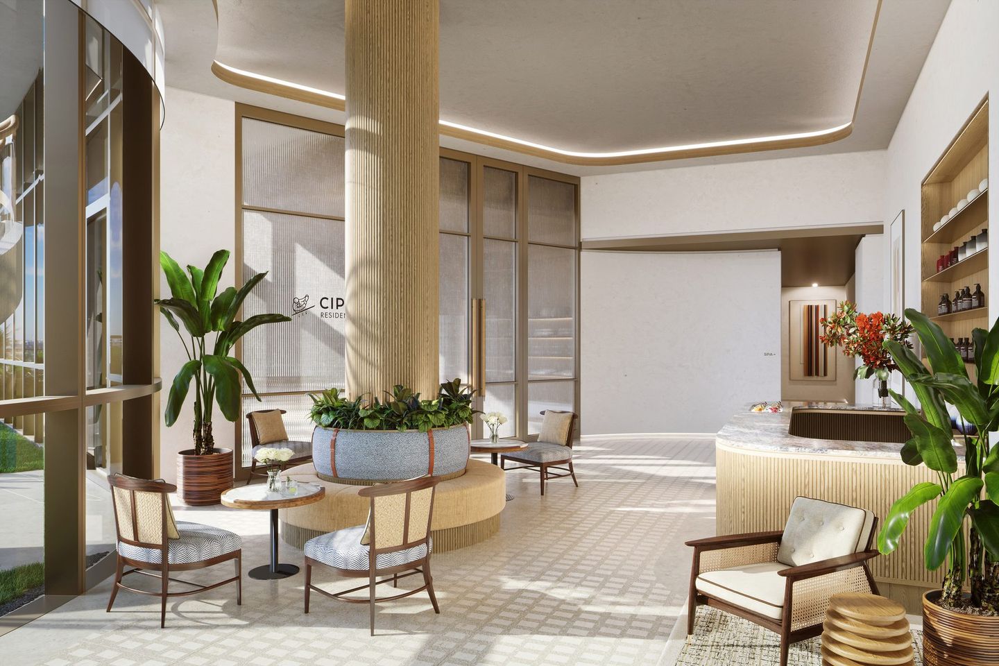 Cipriani Residences Miami, the spa reception